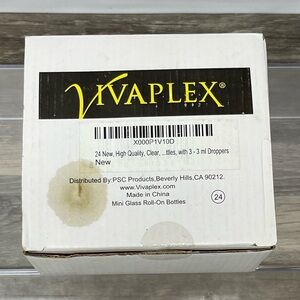 Vivaplex 3ml Roll-On Bottles Set of 24 Clear Glass